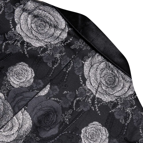 Para Hombres Floral Esmoquin Cena Chaqueta Calce Regular Chal Solapa Paisley Baile de graduación Fiesta Traje - Imagen 131 de 236