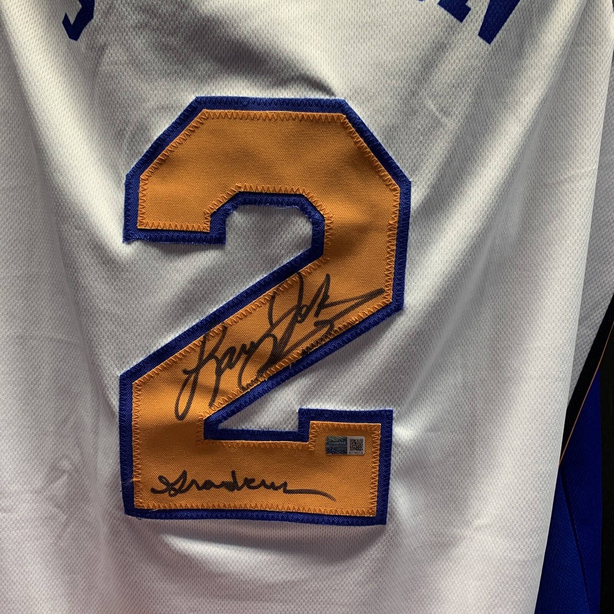 Larry Johnson New York Knicks Signed Jersey Grandmama Inscribed
