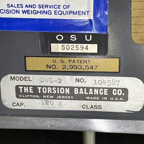 Vintage Torsion Balance Scale, Model DWL-2, Gram Scale, 120 Gram Capacity, VG+ - Picture 12 of 12