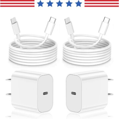 PD 20W Fast Charger Block USB-C Cable For iPhone 14 13 12 11 Pro Max SE XR XS 8