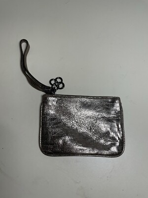 Stella & Dot Brown Sequined Leather  Soho Wristlet  Concerts Date Night Weddings