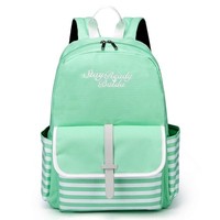 Lightweight Green Baida Backpack School Bag For Girls With Fashion Casual Look Lightweight Green Baida Backpack School Bag For Girls With Fashion Casual Look