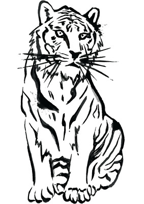 Sticker Tiger Aufkleber
