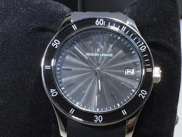 Reloj de pulsera deportivo Jacques Lemans unisex Roma 1-1622A con correa de silicona negra Foto 2 de 4