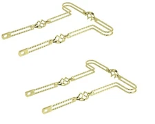 (2) F&R ORIGINAL LOWRIDER 20" Bicycle 3/Cage Double Twisted Bumper Gold 12" Long