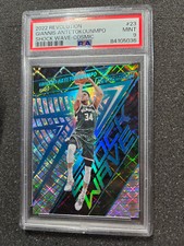 🌟 2022 Revolution Giannis Antetokounmpo Shock Wave-Cosmic /99 PSA 9 Bucks