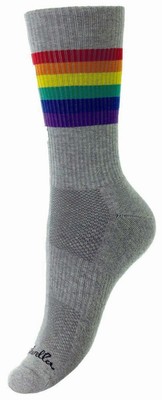 Pantherella Damen Shine Gestreift Baumwolle Socken - Grau