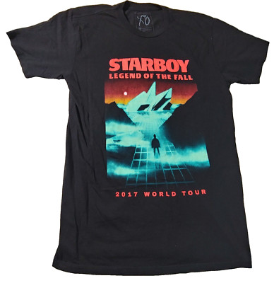 The Weekend Shirt Medium Starboy Legend of Fall 2017 World Tour Purple Black