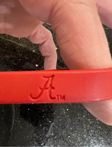 Alabama Roll Tide NCAA silicone 3 pack wristband bracelet set. Team Colors. - Picture 4 of 4