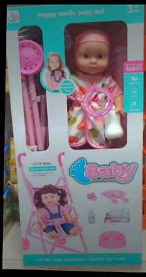 Molly Dolly My First Puppenwagen & Puppenset - Mädchen Spielzeug Kinderwagen - Babypuppenschieber