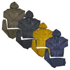 Time Is Money Mens Velour Tracksuit Set Cargo Pockets Joggers Hoodie Designer