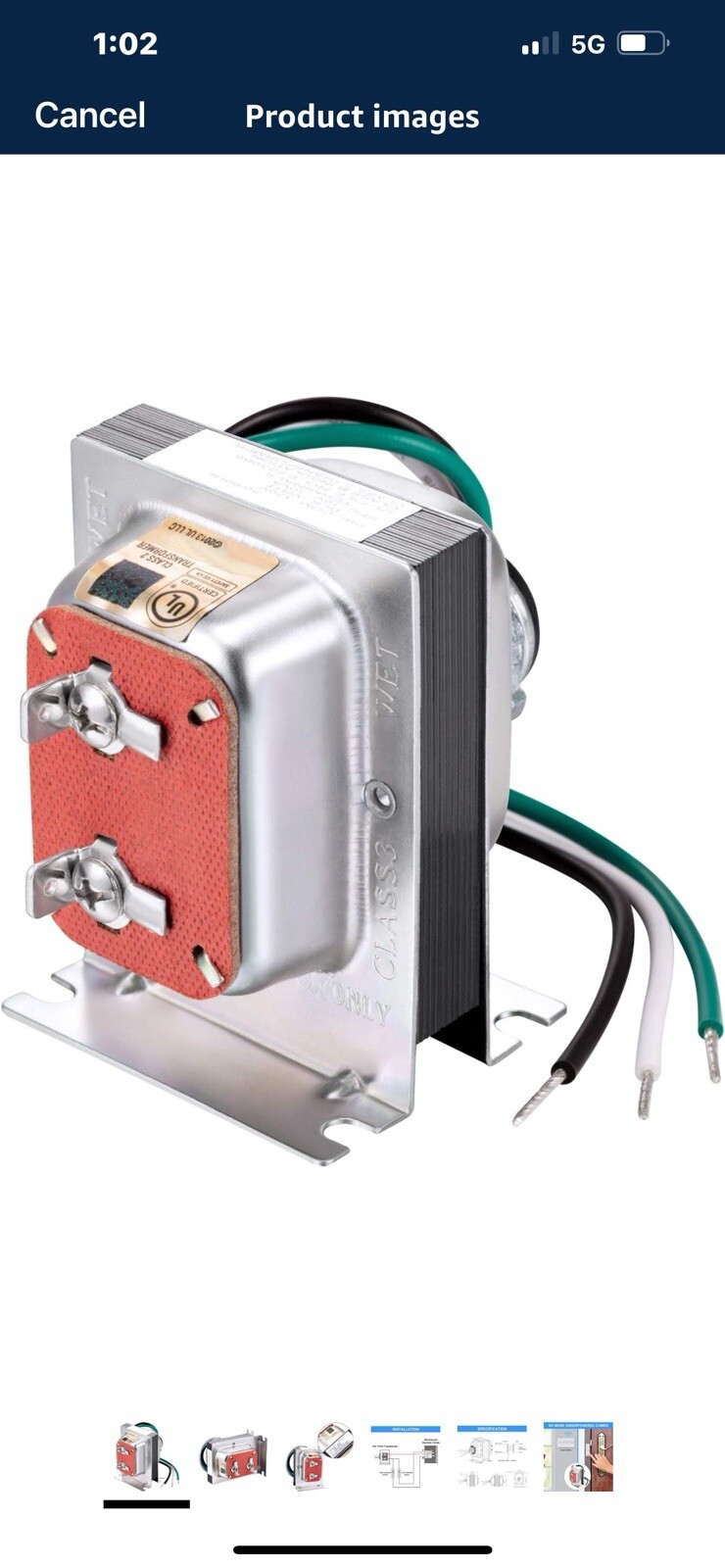 Maxdot Doorbell Transformer 16V 10VA Compatible with Ring Wired Video