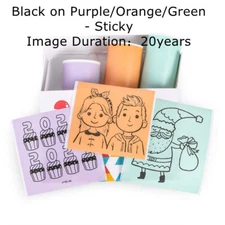 3Roll Phomemo Sticker Paper Colored 53mm Thermal Paper for M02/M03 Printer US