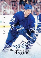 Benoit Hogue autographed Hockey Card (Stars) 1996 Upper Deck Be a Player #S126