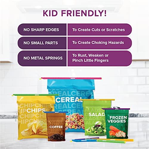 GRIPSTIC Bag Sealer Reusable Chip Clips Bag Clips. Patented. Airtight