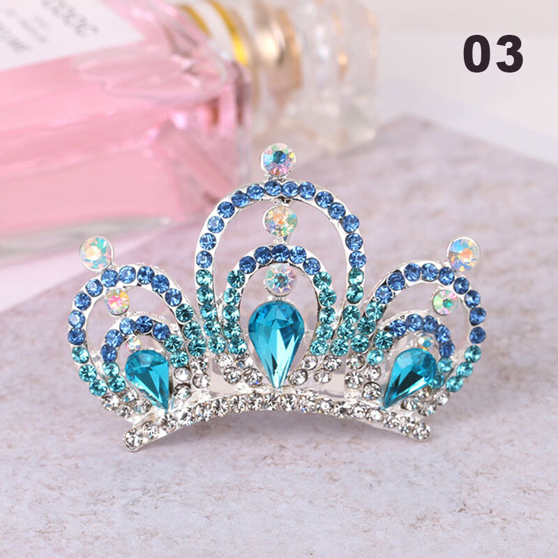 Gilrs Wedding Bridal Comb Women Crystal Tiaras Princess Crown Hair