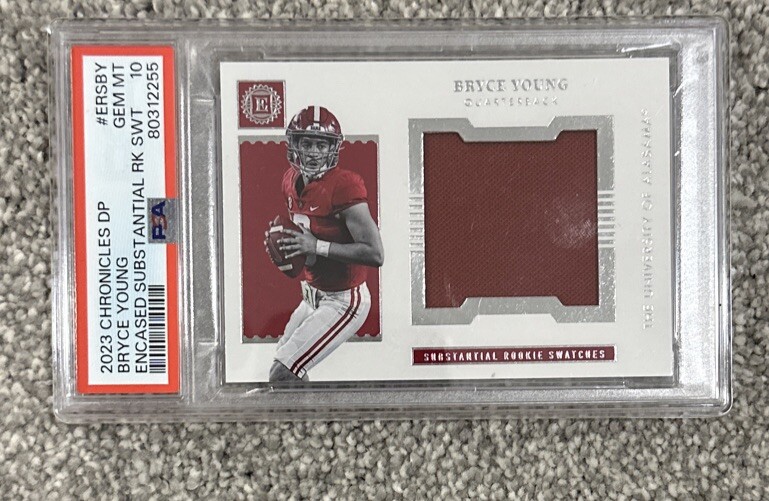 Bryce Young Panini Chronicles Draft Picks Encased Substantial Rookie Swatches #ERSBY Base