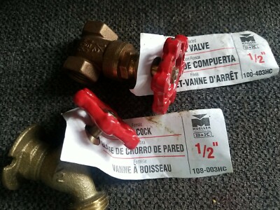 BK Mueller 108-003HC Sillcock Valve & Gate Valve 100-403hc 1/2''. New with tags.