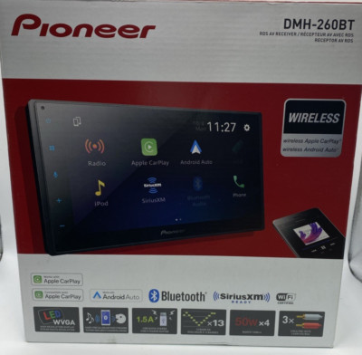 Pioneer DMH-260BT Car Stereo Head Unit, Double Din, 6.8'' Touchscreen