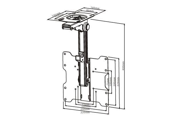 Thumbnail - Tv Deckenhalterung Für Samsung 32 Zoll Le32s81b Le32t51bx Le32t51s