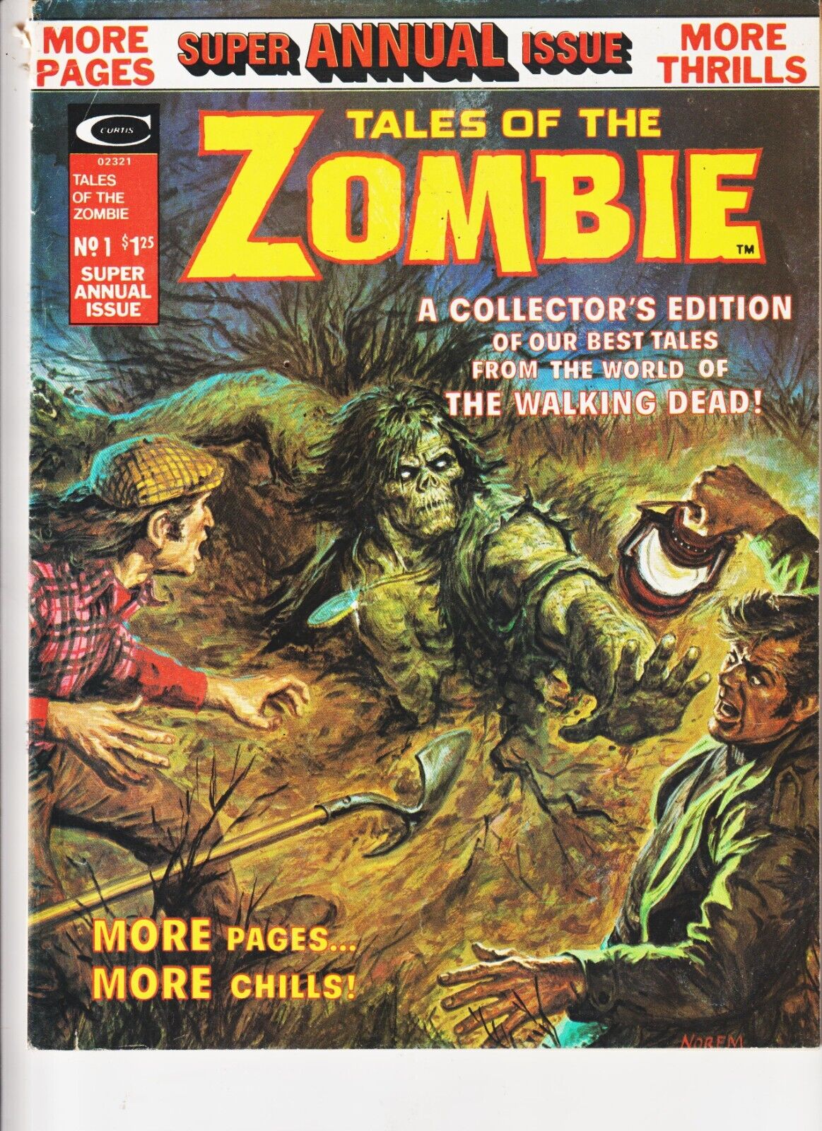 TALES OF THE ZOMBIE MARVEL HORROR COMIC Magazine ANNUAL 1, EARL NOREM COVER