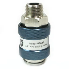 Pneumatic Hand Slide Valve 3/8" FPT x 3/8" MPT- VS660