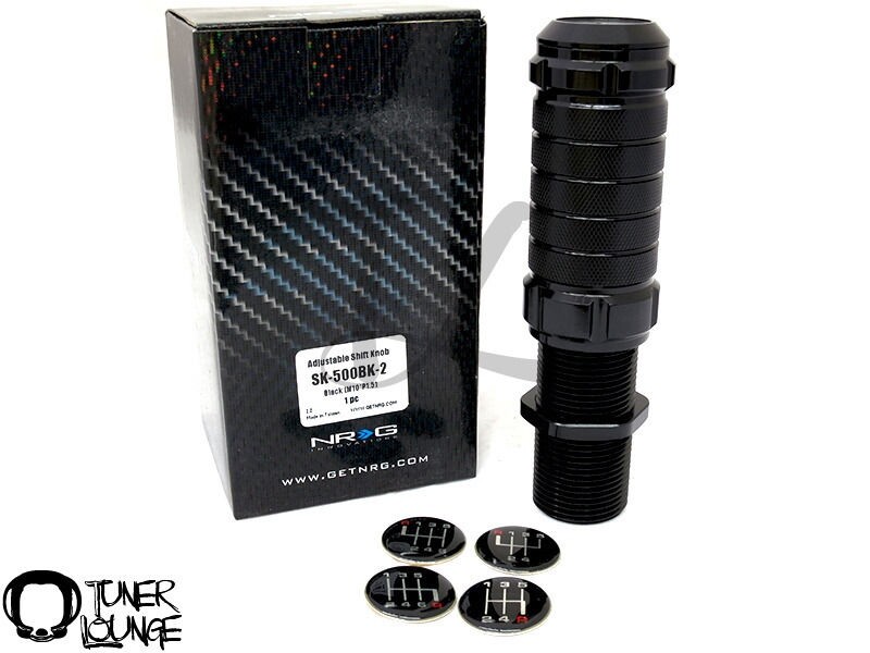 NRG BLACK STEALTH ADJUSTABLE SHIFT KNOB 10X1.5MM HONDA ACURA LOTUS SK-500BK-2