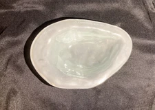 Annieglass Abalone Shell Frosted w 24K Gold Oyster Serving Dish BRAND NEW