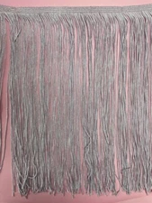 12-Inch-Wide Gray Fringe, Sold per yard