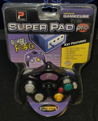 PLAYTECH Super Pad Pro for Nintendo Gamecube Controller PGC002 Black OB