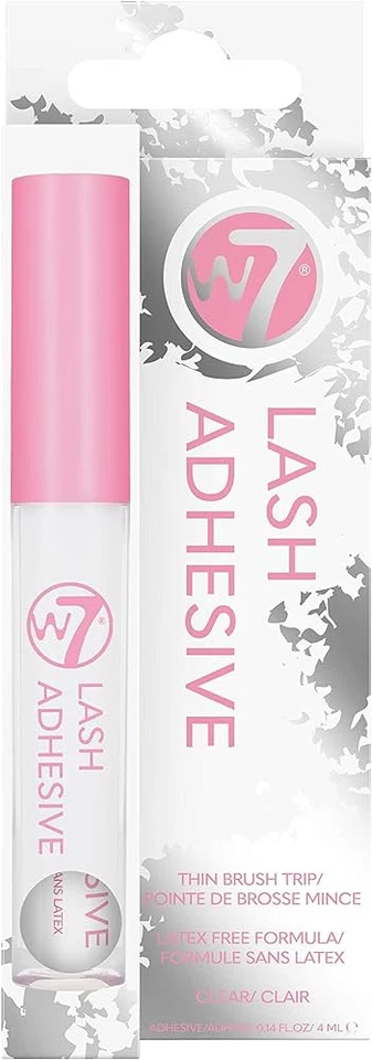 W7 Lash Adhesive Eyelash Glue Clear / Black Latex Free Thin Brush 4ml - Image 2 of 3