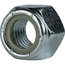 #10-24 Nylon Insert Hex Lock Nuts Grade 2 Zinc Plated Steel Qty 100