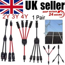 Solar Panel Y Branch Parallel Connectors Adapter Cable Wire Connection Extension