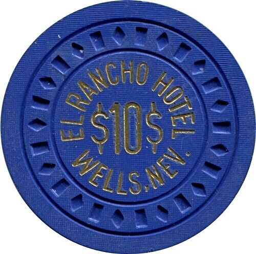 El Rancho Hotel, Wells $10 chip casinò come nuovo R6 raro 31-75 - Foto 1 di 2