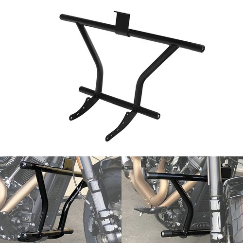 Matt Black Engine Guard Crash Bar Fit For Harley Softail Fat Boy Low Rider 18-24 - Picture 2 of 9