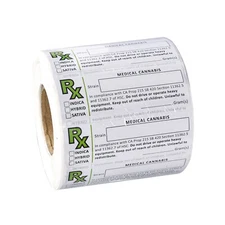 PLEXON RX Labels 3" x 1" (76 mm x 25.4 mm) Self-Adhesive-All States Compliant