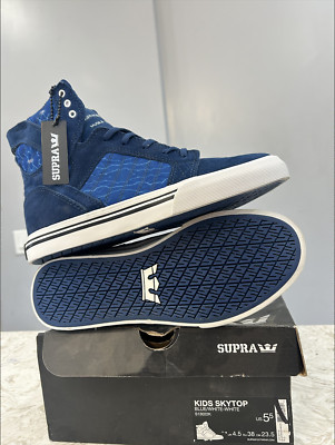 Supra Kids Skytop Blue/White-White Shoe