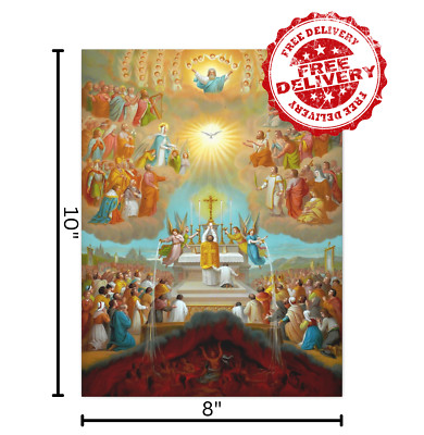 8x10 Communion of the Saints Canvas Catholic Mass Wal lArt Home Decor