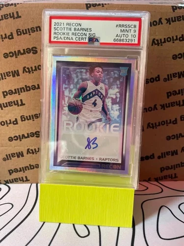 🏀 Scottie Barnes – 2021 Panini Recon Signatures Rookie Auto – AUTO 10 / PSA 9