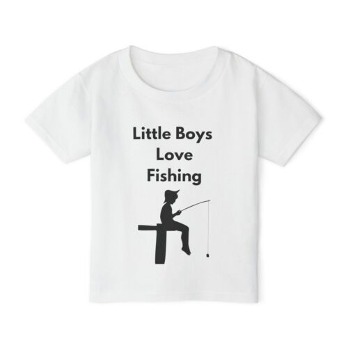 Little Boys Love Fishing Heavy Cotton™ Toddler T-shirt - Picture 6 of 29