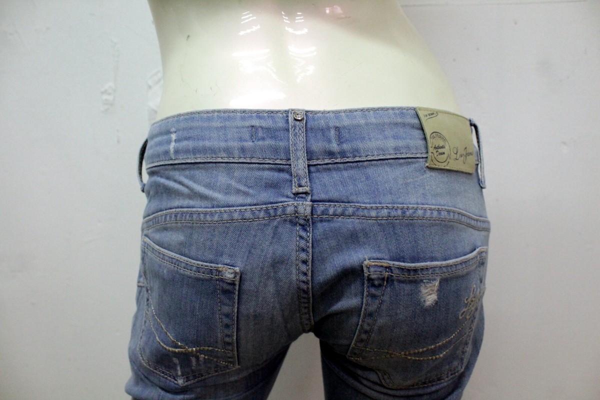 Liu Jo Women's Pants Size 42 Cotton Blue Jeans Regular Logo