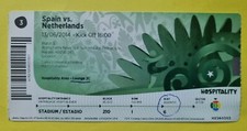 FIFA World Cup 2014 Match 3 Spain Netherlands Hospitality Ticket