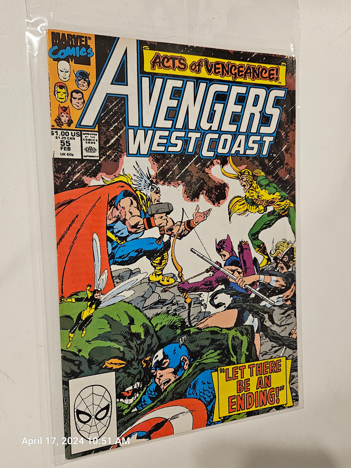 Avengers West Coast #55 (Marvel Comics February 1990)