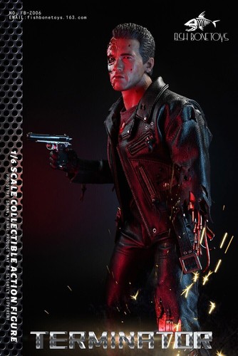 Neu FISCH BONETOYS FB-Z006 1/6 Der Terminator T800 Arnold Schwarzene 12" auf Lager - Bild 5 von 8