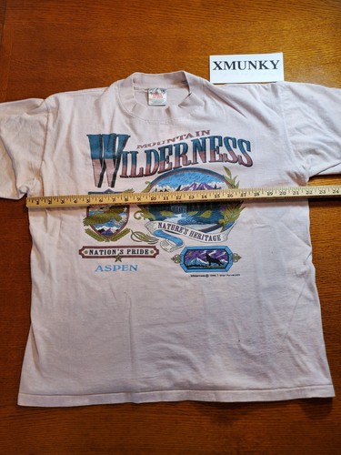 Vintage 90’s Aspen Colorado Pink Wilderness Large Short Sleeve Shirt Outdoor - Picture 11 of 15