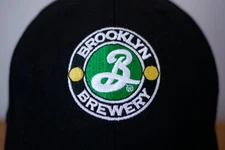 BROOKLYN BREWERY Embroidered Black Trucker Baseball Cap Hat One Size Adjust