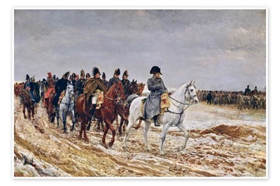 Poster Napoleon auf einem Feldzug - Jean-Louis Ernest Meissonier