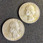 1964-P & D Washington Quarters - Philadelphia & Denver - AU-Unc. - Light Toning
