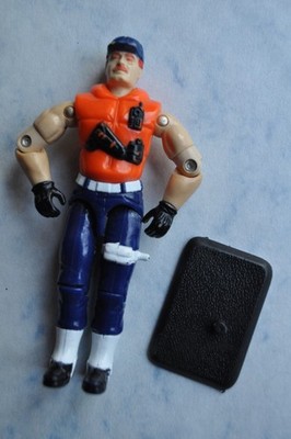 Vintage G.I. Joe CUTTER D.E.F. V2 Action Figure & Stand 1992 Hasbro