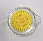 Vintage Pyrex Sunflower Daisy Round Replacement Glass Lid 474 C-3 Lid Only EUC